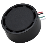 Audio Buzzer Piezo 6VDC 28VDC 25mA 12VDC 100dB 2400Hz to 3400Hz Panel Mount Wire Lead Tray