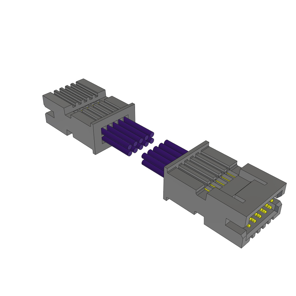 Samtec-TFSD-05-28-G-03.75-DL-NUX Andere Kabelbaugruppen .050 Inch Tiger Eye Double Row Discrete Wire Cable Assembly, Terminal