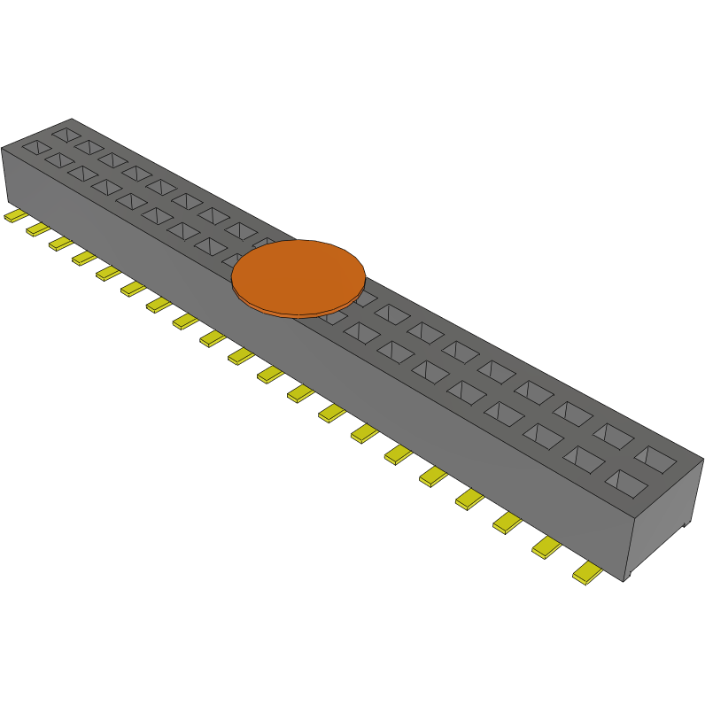 Samtec-CLP-120-02-G-D-BE-K-TR Piastre connettori e prese PCB Conn Socket Strip SKT 40 POS 1.27mm Solder ST Bottom Entry SMD TIGER CLAW™ T/R