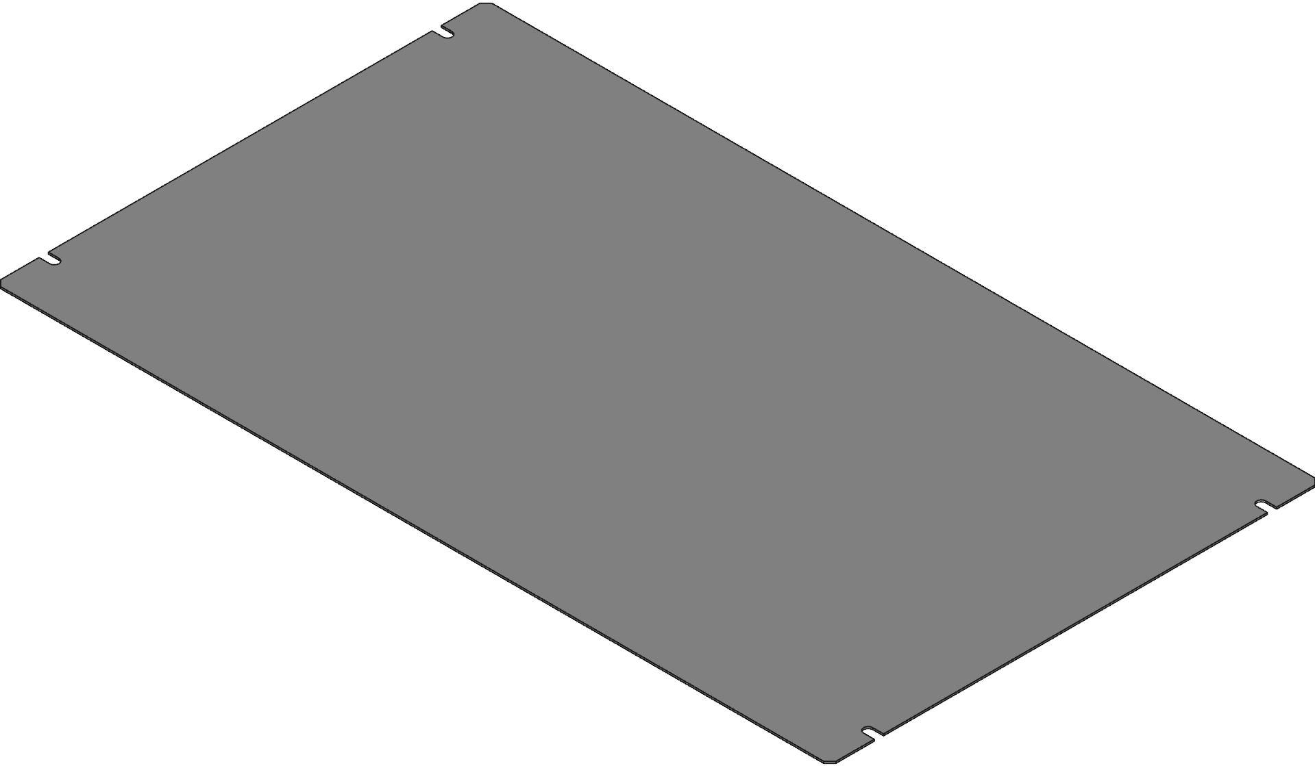 Hammond Manufacturing-1431-30BK3 null Bottom Plate, Steel, Black