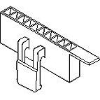 Molex-0006023103 Einzeladersteckverbinder, Gehäuse Conn Housing F 10Power POS 5.59mm Crimp ST Cable Mount Natural Bag