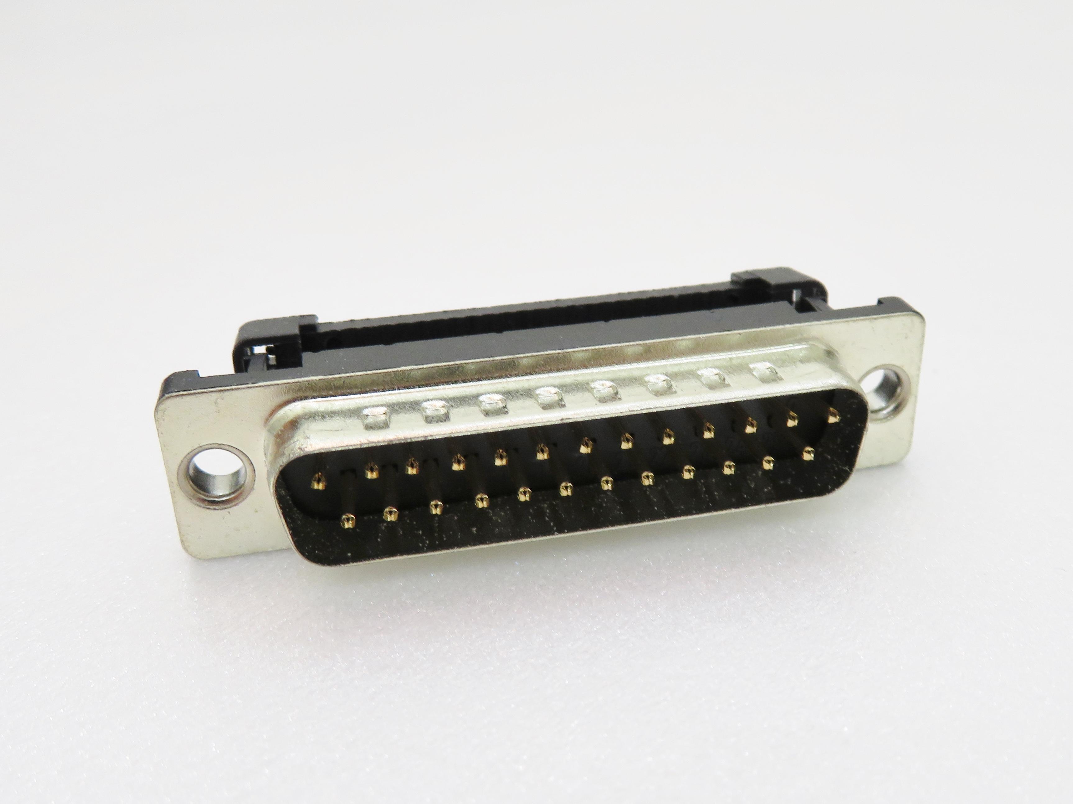 ADAM TECH-DB25-PF-M1 Connector D-Subminiature Conn D-Sub PIN 25 POS 1.38mm IDT RA Cable Mount 25 Terminal 1 Port Tray