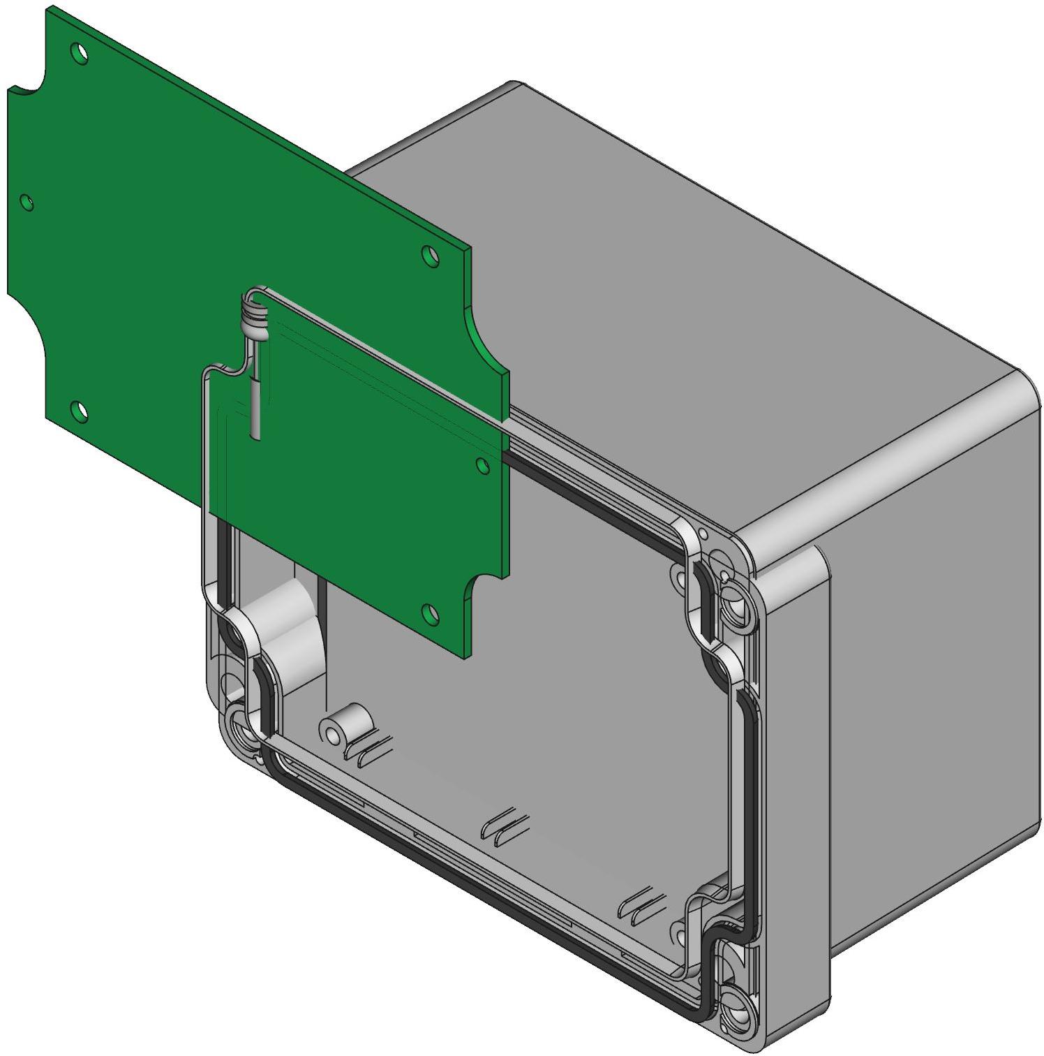 Hammond Manufacturing-1555G2GY  Light Gray Polycarbonate Wall Mount Watertight Enclosure