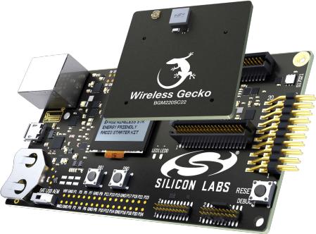 Silicon Labs-SLWRB4312A RF/Drahtlos-Entwicklungsplatinen und Kits BGM220SC22 Bluetooth Starter Kit