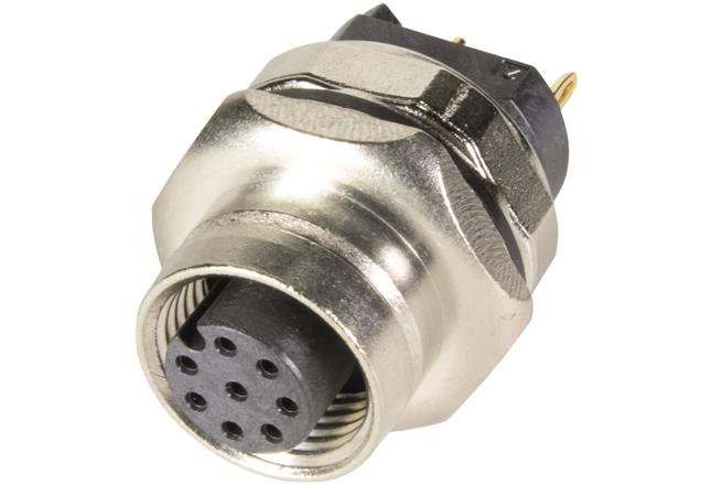 HARTING-21033212831 Connecteur circulaire Conn M12 Circular SKT 8 POS Solder ST Thru-Hole 8 Terminal 1 Port