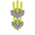 Conn Board Stacker HDR 4 POS 2mm Solder ST Top Entry Thru-Hole Bulk