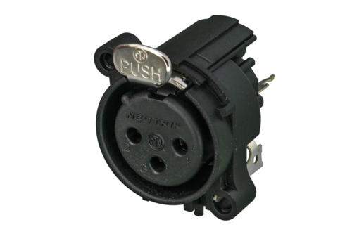 Neutrik Group-NC3FAAV-1 Steckverbinder für Audio und Video Conn IP40 XLR Connector F 3Signal/1Ground POS Solder ST Thru-Hole 4 Terminal 1 Port