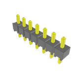 Conn Unshrouded Header HDR 7 POS 2.54mm Solder ST Top Entry Thru-Hole Bulk