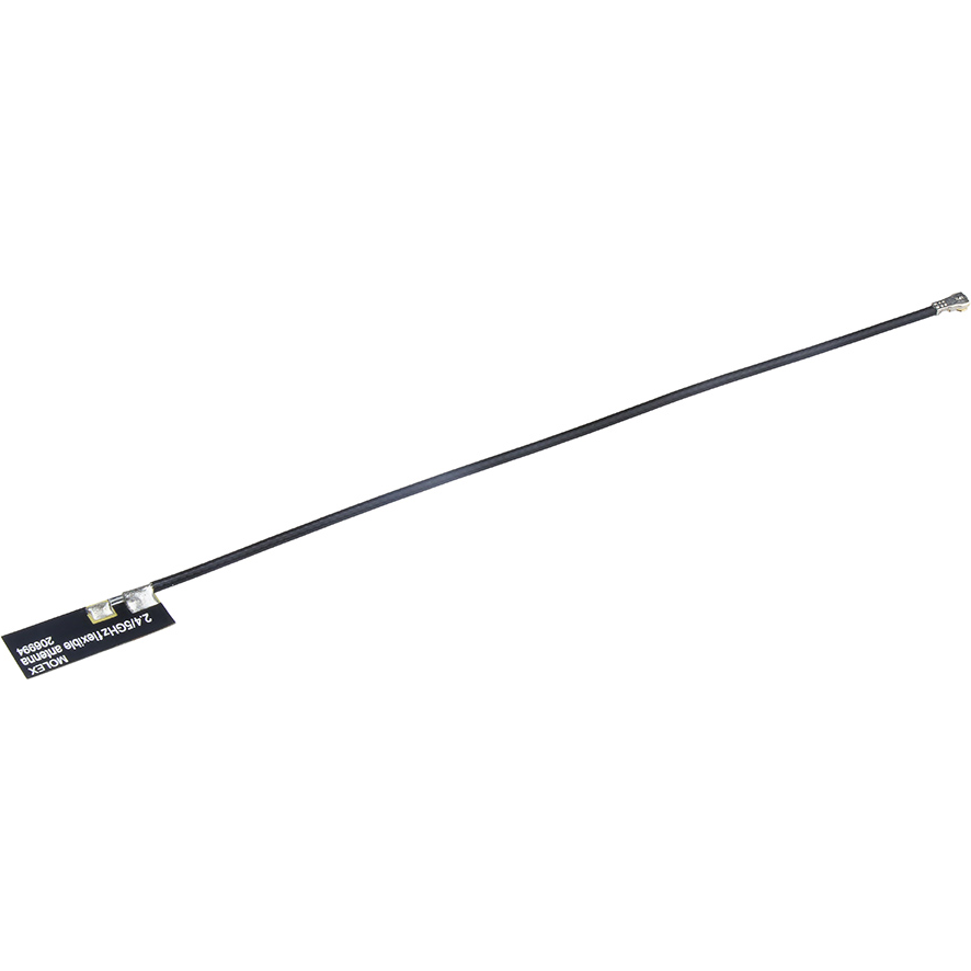 Molex-2069941100 天线  2.4Ghz , 5Ghz Flexible Antenna, 6.40mm Width, 15.40mm Cable Length, 100.00mm Cable Length, Compatible With I-Pex Mhf4 Connectors