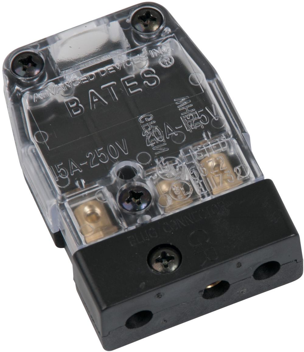 Marinco-20F-X Steckverbinder Bates Stage Pin (20A / 125V) Female Inline Clear Cover (X)