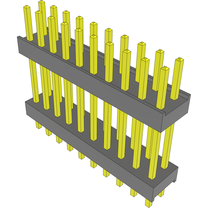 Samtec-DW-10-10-T-D-540 Piastre connettori e prese PCB Conn Board Stacker HDR 20 POS 2.54mm Solder ST Top Entry Thru-Hole Bulk
