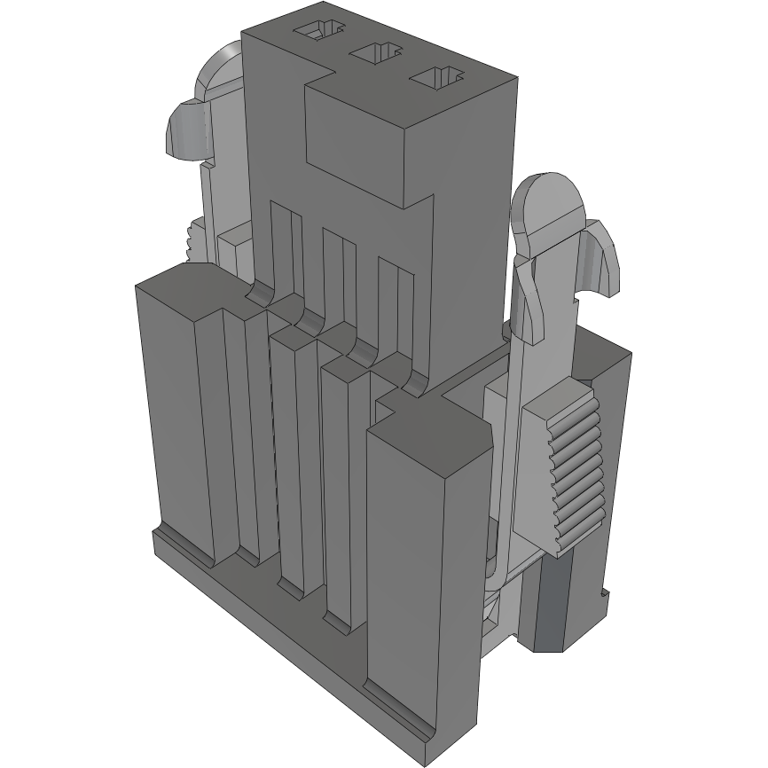 Samtec-ISDF-03-S-M Einzeladersteckverbinder, Gehäuse Conn Housing RCP 3 POS 1.27mm Crimp ST Cable Mount Black TIGER EYE™ Tube