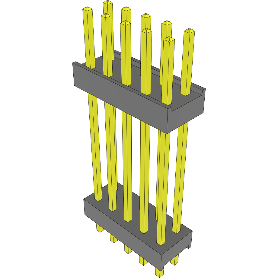 Samtec-DW-05-20-T-D-800 Piastre connettori e prese PCB Conn Board Stacker HDR 10 POS 2.54mm Solder ST Top Entry Thru-Hole Bulk