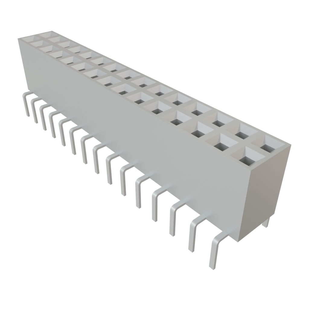 Samtec-BCS-115-L-D-PE-BE 连接器插头及 PCB 插座 Conn Socket Strip SKT 30 POS 2.54mm Solder ST Bottom Entry Thru-Hole TIGER CLAW™ Tube