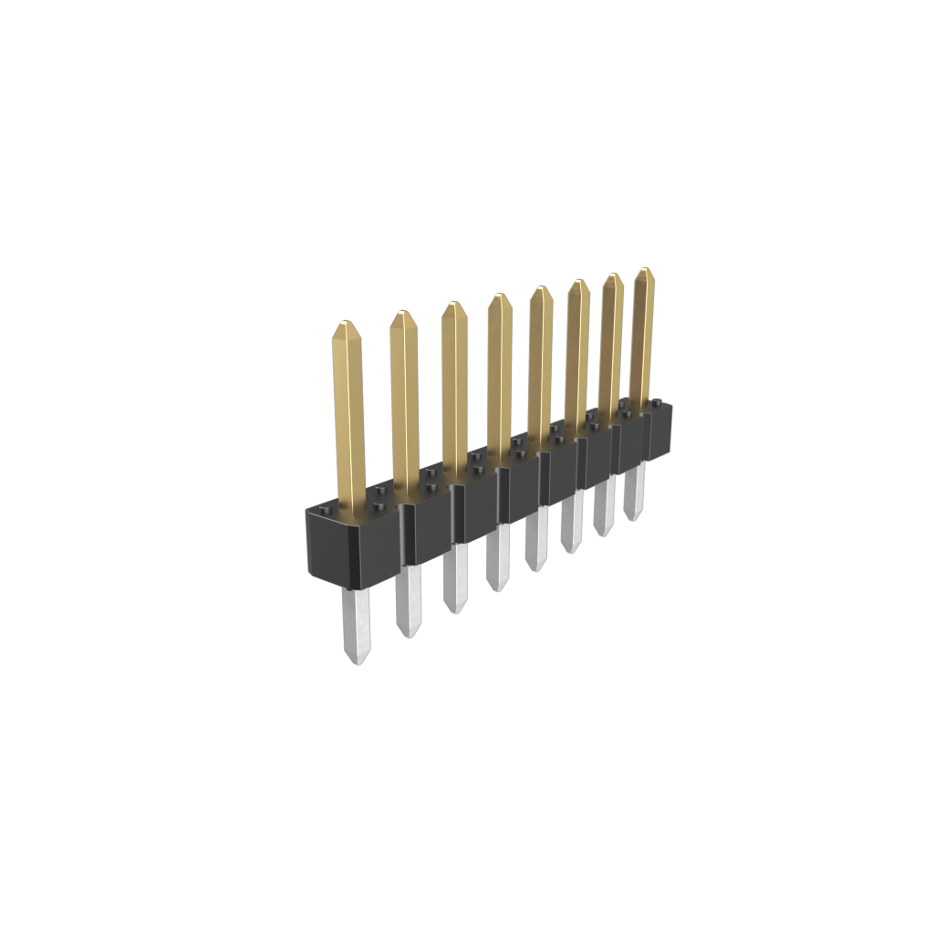Amphenol Communications Solutions-68001-108HLF Steckverbinderleisten und Leiterplattenbuchsen BergStik®, Board to Board connector, Unshrouded vertical header, Through Hole, Single Row, , 8 Positions, 2.54 mm (0.100in) Pitch