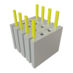 Conn Bottom Mount Socket Strip SKT 8 POS 2.54mm Solder ST Bottom Entry Thru-Hole Bulk