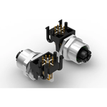 Conn M12 Circular SKT 8 POS Solder RA Thru-Hole 8 Terminal 1 Port