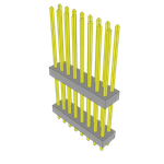 Conn Board Stacker HDR 16 POS 2mm Solder ST Top Entry Thru-Hole Bulk