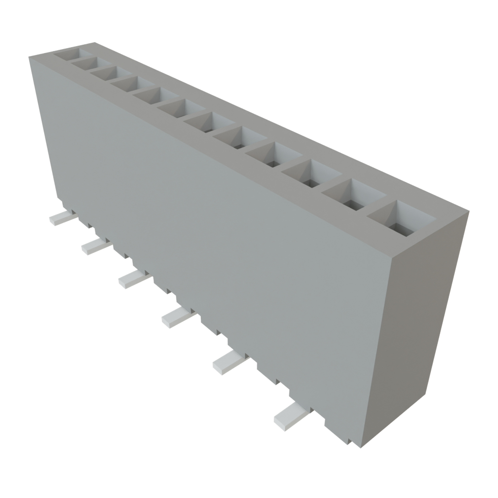Samtec-RSM-112-02-L-S Connector Headers and PCB Receptacles Conn Socket Strip SKT 12 POS 1.27mm Solder ST Top Entry SMD Tube