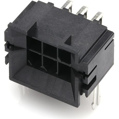 Molex-43810-0002 Steckverbinderleisten und Leiterplattenbuchsen Conn Wire to Board M 6 POS 4.2mm Solder RA Side Entry Thru-Hole Mini-Fit BMI Tray