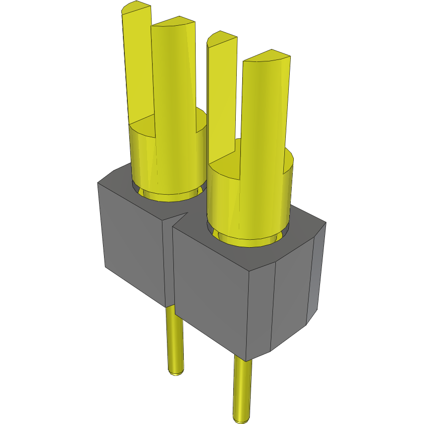 Samtec-TS-102-G-C 连接器插头及 PCB 插座 Conn Unshrouded Header HDR 2 POS 2.54mm Solder ST Top Entry Thru-Hole Bulk