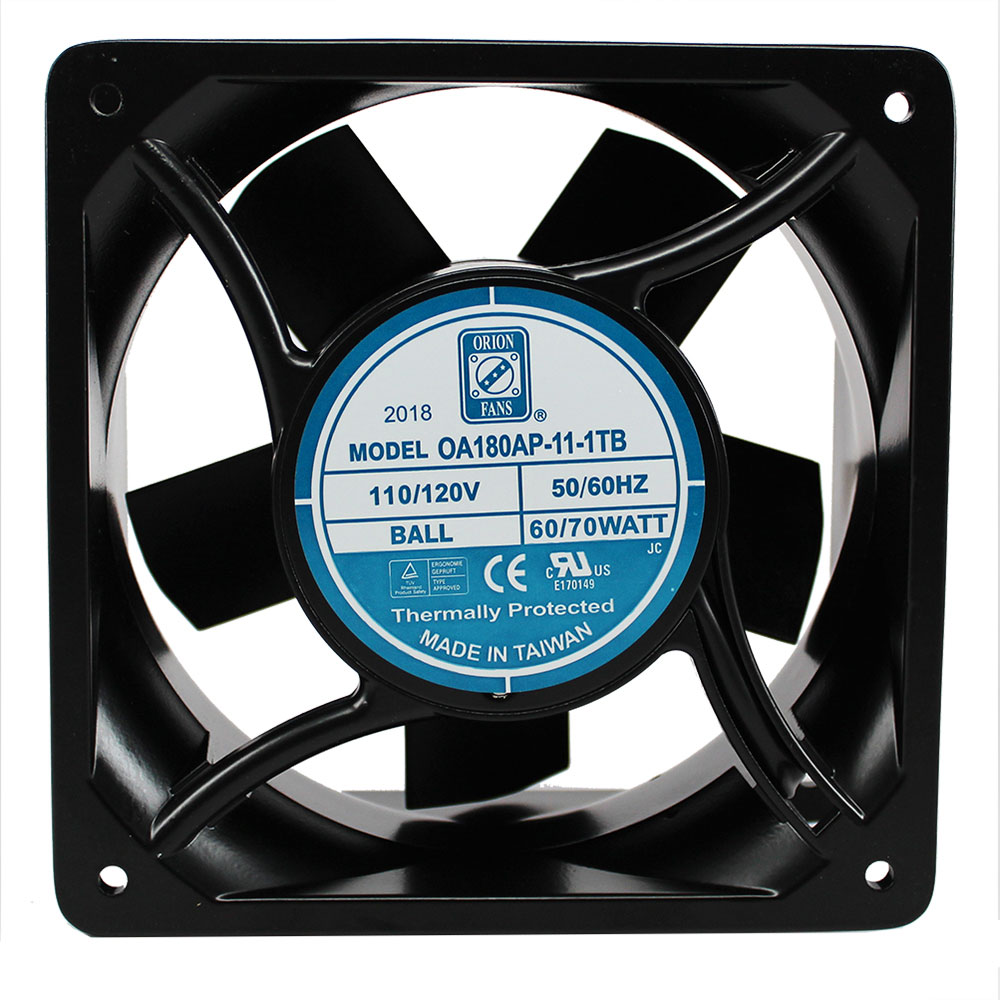 ORION FANS-OA180AP-11-1TB Gebläse und Lüfter AC Fan Axial Ball Bearing 115V 100V to 120V 361CFM/409CFM 62dB 180 X 180 X 89mm High Speed
