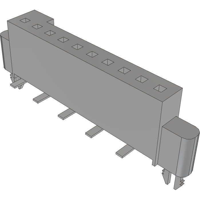 Samtec-SFM-110-02-S-S-LC 连接器插头及 PCB 插座 Conn Socket Strip SKT 10 POS 1.27mm Solder ST SMD TIGER EYE™ Tube