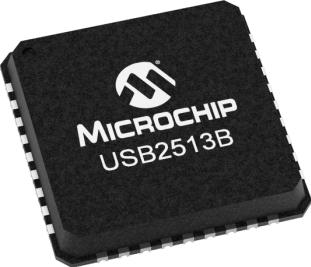 Microchip Technology-USB2513B-AEZG-TR Circuit intégré d'interface USB Low Speed/Full Speed/High Speed Hub Controller USB 2.0 3.3V T/R 36-Pin QFN EP