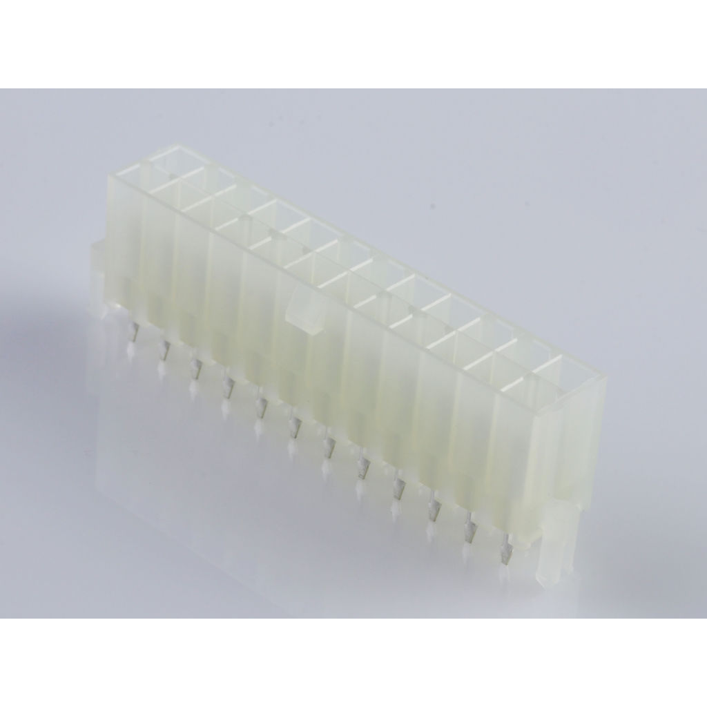 Molex-39299242 连接器插头及 PCB 插座 Conn Wire to Board HDR 24Power POS 4.2mm Solder ST Top Entry Thru-Hole Mini-Fit Jr Tray