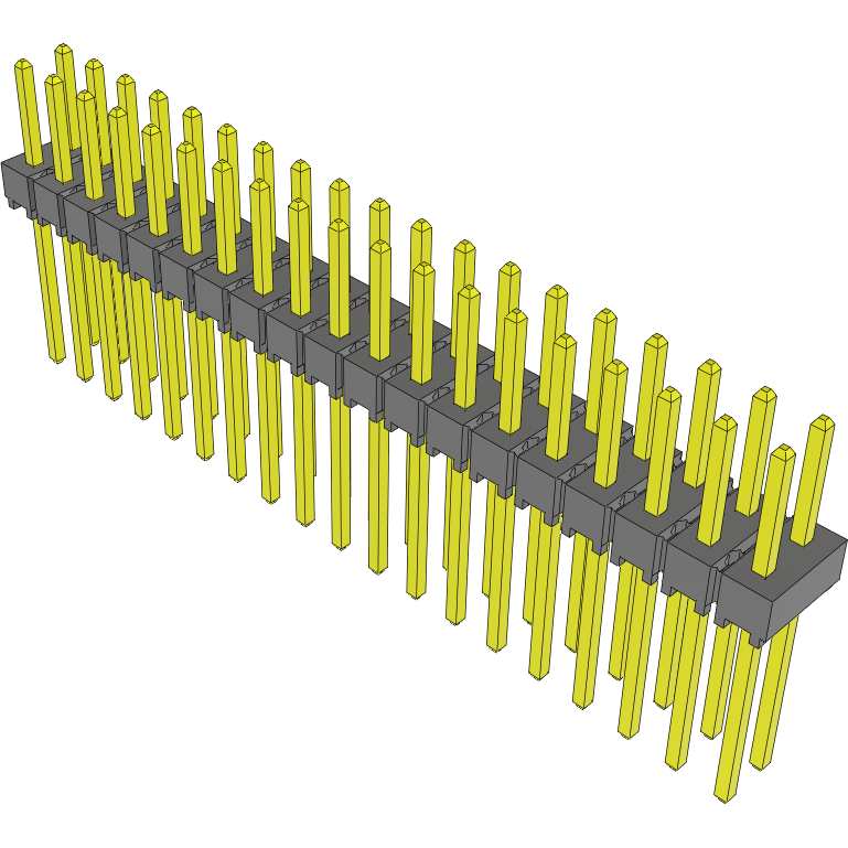 Samtec-HTSW-119-09-G-D Steckverbinderleisten und Leiterplattenbuchsen Conn Unshrouded Header HDR 38 POS 2.54mm Solder ST Top Entry Thru-Hole Bulk