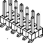 Molex-87759-0614 Steckverbinderleisten und Leiterplattenbuchsen Conn Unshrouded Header HDR 6 POS 2mm Solder ST Top Entry SMD Milli-Grid Tube