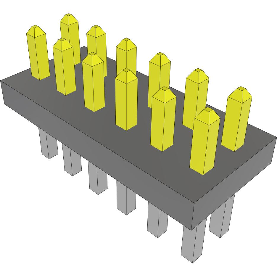 Samtec-FTS-106-03-L-D Steckverbinderleisten und Leiterplattenbuchsen Conn Unshrouded Header HDR 12 POS 1.27mm Solder ST Top Entry Thru-Hole Tube