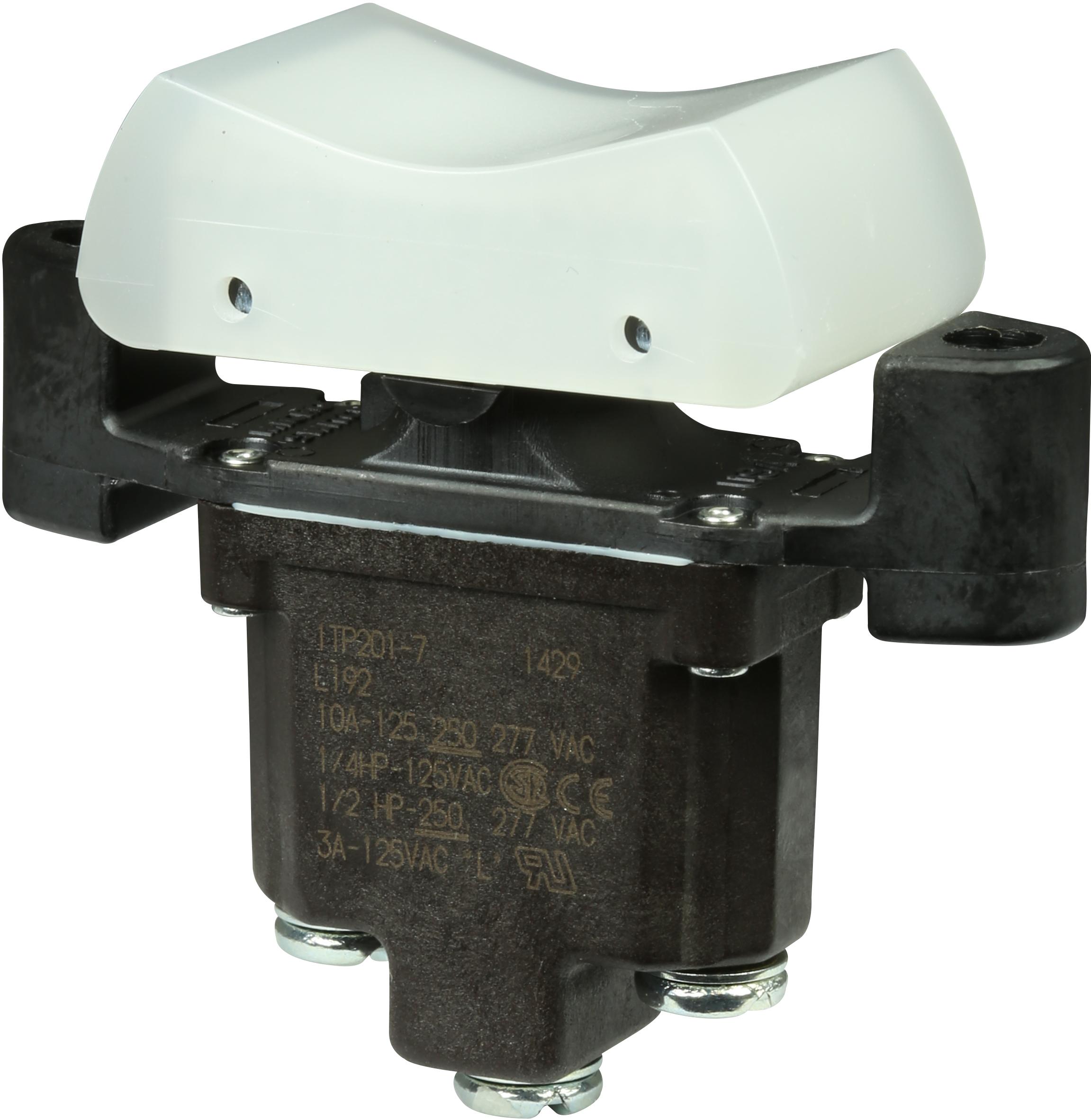 Honeywell-1TP201-7 Switch Rocker Switch Rocker (ON) OFF (ON) SPDT Screw Rocker 10A 277VAC 250VDC 372.85VA