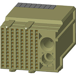 Amphenol Communications Solutions-10135287-10JLF Steckverbinder, Mutterplatine AirMAX VSe Backplane Connectors 4-Pair 8 Column 96-Position 2.0mm Right Angle Receptacle Press-Fit