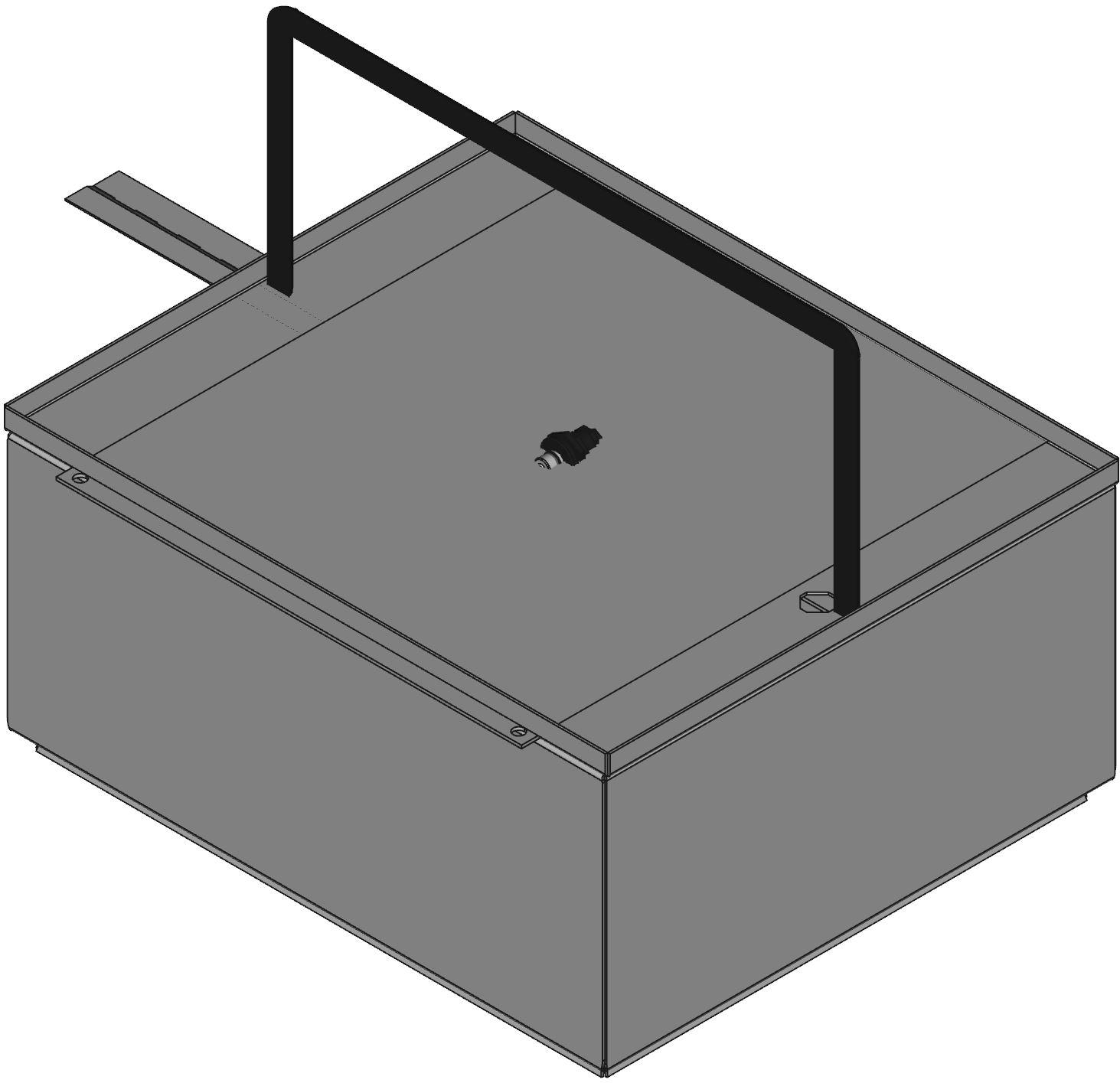 Hammond Manufacturing-EJ12146LG Kästen, Gehäuse und Gestelle Light Gray Mild Steel Bracket Mount Junction Box