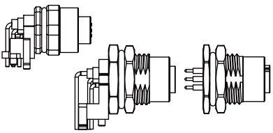 Amphenol-M12D-04PFFS-SF8001 Sensor Accessories Female Connector for Sensor