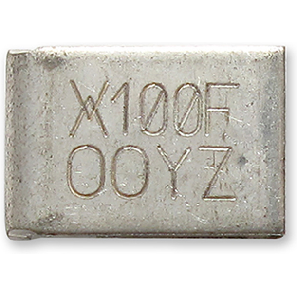 Littelfuse-SMD100F-2 Fusible reprogramable PTC PTC Resettable Fuse 1.1A(hold) 2.2A(trip) 30VDC 40A 1.7W 0.5s 0.12Ohm SMD Solder Pad 2920 T/R