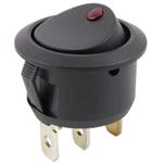 NTE Electronics-54-506 Wippschalter Switch Rocker ON None OFF SPST Quick Connect Round Rocker 16A 250VAC 100000Cycles