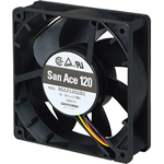 DC Fan Axial Ball Bearing 12V 7V to 13.8V 74CFM 32dB 120 X 120 X 38mm Sensor