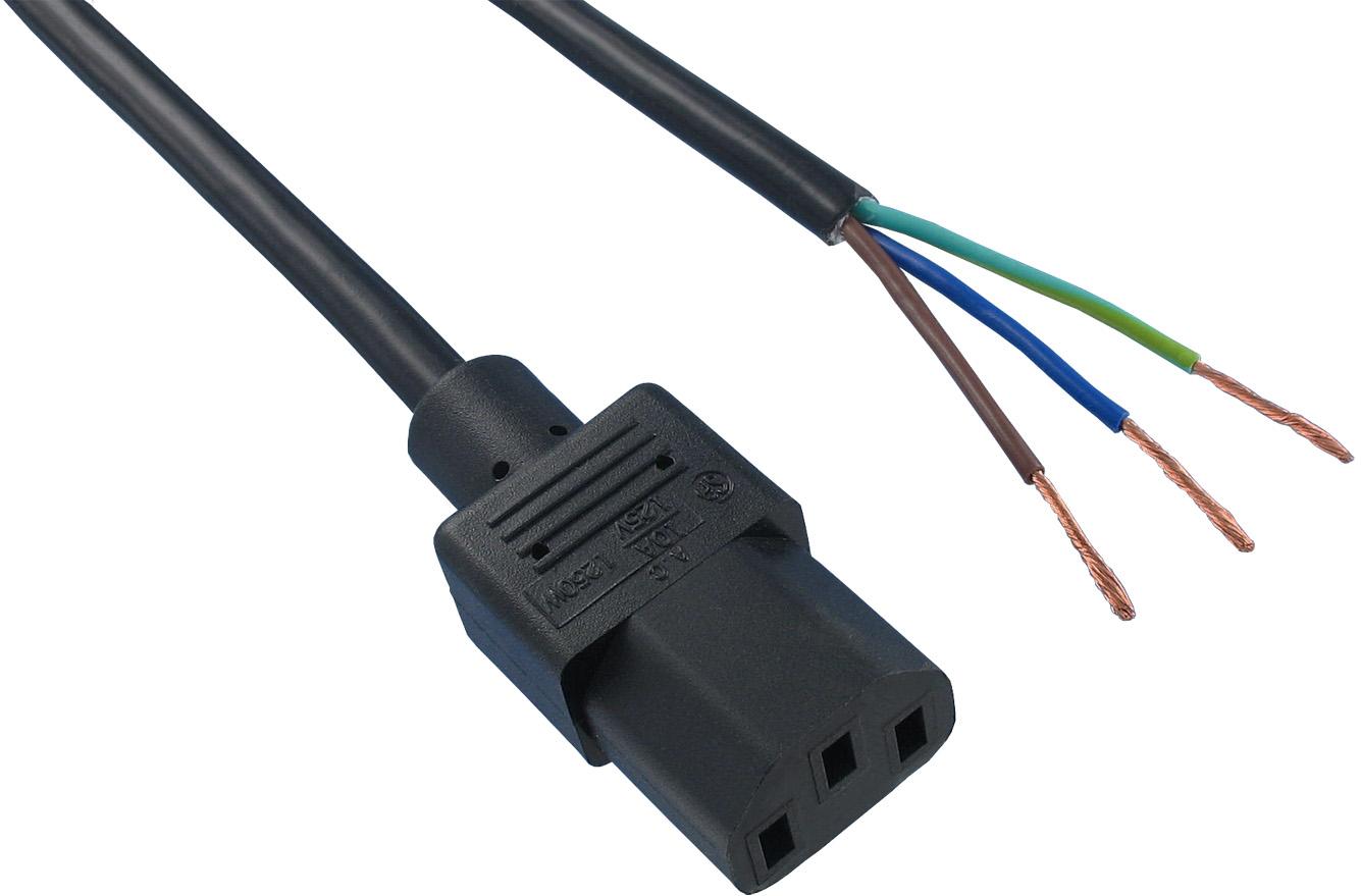 Qualtek Electronics-315008-01 Cable Assembly AC Power Cable Assembly 3m IEC 60320/C13 3 POS F 18AWG