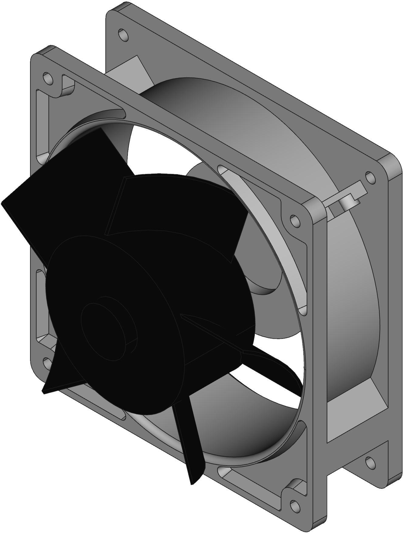 Hammond Manufacturing-DNMF100AC115 null Rack Accessories, 120 mm, 100 CFM, 115V AC Fan