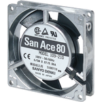 AC Fan Axial Ball Bearing 115V 15.5CFM/18.7CFM 26dB/31dB 80 X 80 X 20mm