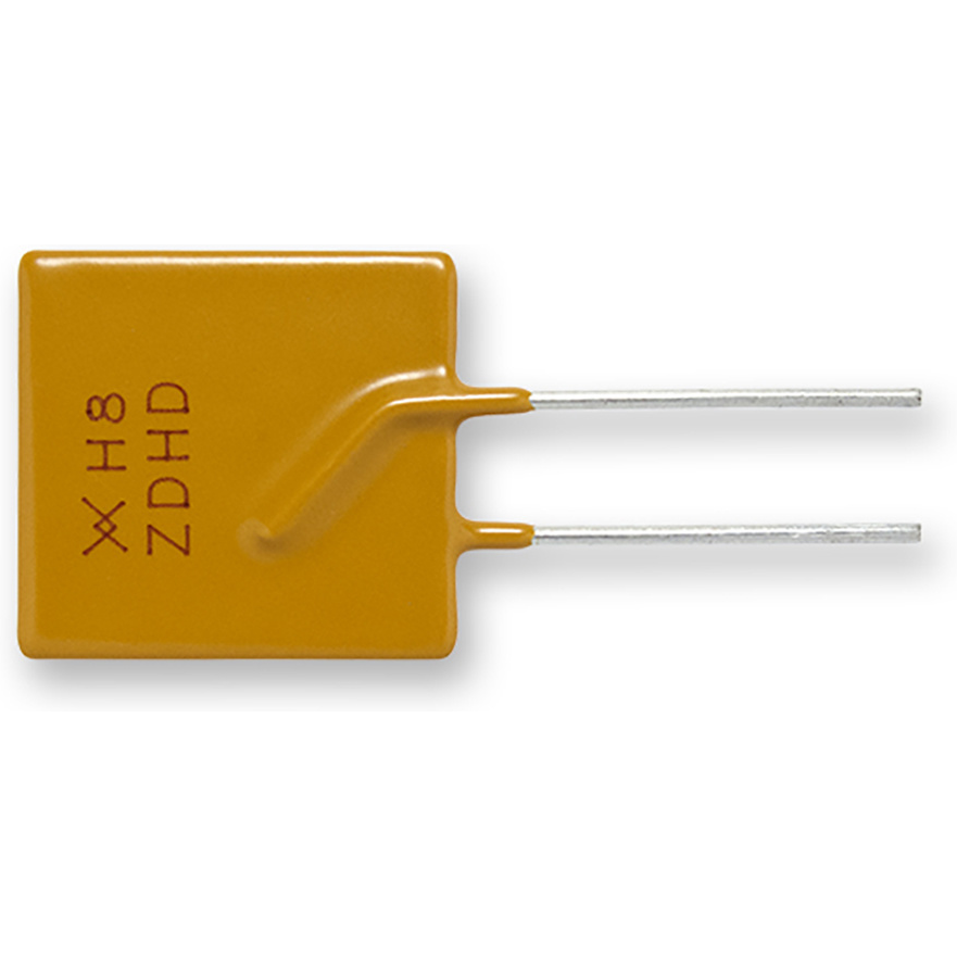 Littelfuse-RHEF800 Fusibile resettabile PTC PTC Resettable Fuse 8A(hold) 15A(trip) 16VDC 100A 4.2W 8s 0.008Ohm Radial 16.5 X 3 X 22.5mm Bag