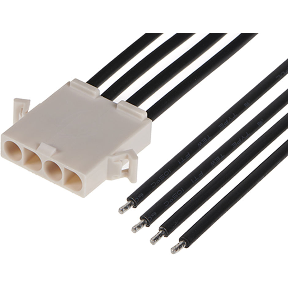 Molex-2162931041 Cable Assembly AC Power Cable Assembly AC Power 0.15m Wire to Board 4 POS M Crimp 14AWG