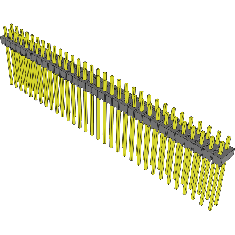 Samtec-MTSW-132-10-T-D-132 Embases de raccordement et réceptacles PCB Conn Unshrouded Header HDR 64 POS 2.54mm Solder ST Top Entry Thru-Hole Bulk