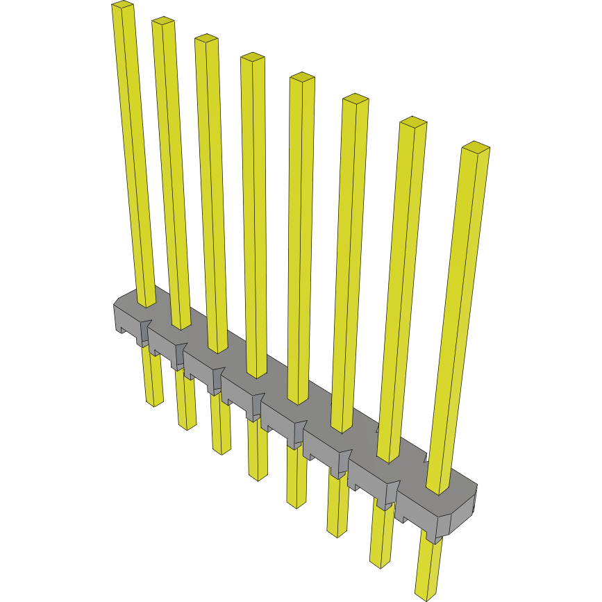 Samtec-MTLW-108-10-T-S-585 Steckverbinderleisten und Leiterplattenbuchsen Conn Unshrouded Header HDR 8 POS 2.54mm Solder ST Top Entry Thru-Hole Bulk