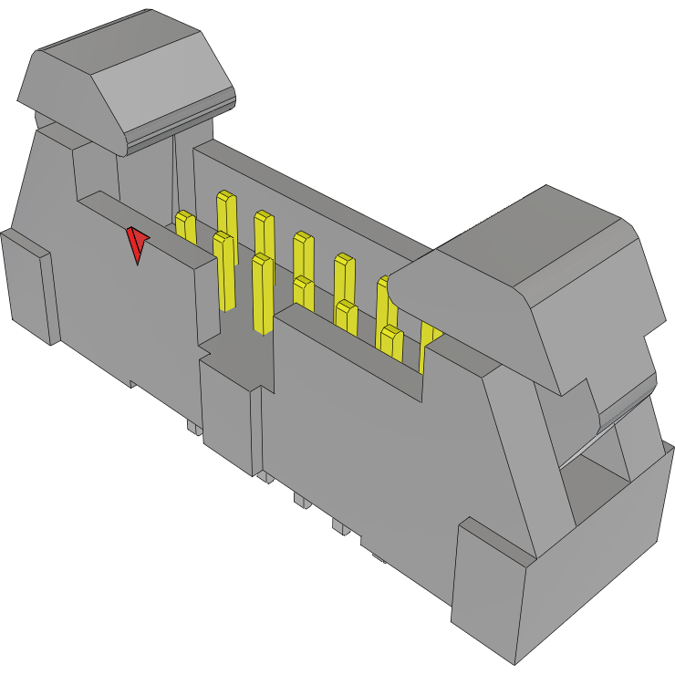Samtec-EHT-106-01-SM-D Steckverbinderleisten und Leiterplattenbuchsen Conn Ejector Header HDR 12 POS 2mm Solder ST Top Entry Thru-Hole Tube