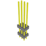 Conn Board Stacker HDR 6 POS 2.54mm Solder ST Thru-Hole Bulk