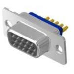 Conn D-Sub F 15 POS Solder Cup ST Panel Mount 15 Terminal 1 Port