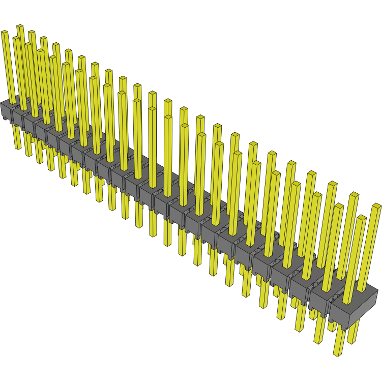 Samtec-HMTSW-123-09-G-D-430 Piastre connettori e prese PCB Conn Unshrouded Header HDR 46 POS 2.54mm Solder ST Top Entry Thru-Hole Bulk